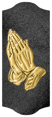 DARAY-C-516-GD-SH-BK Gold Praying Hands Shimmer Black